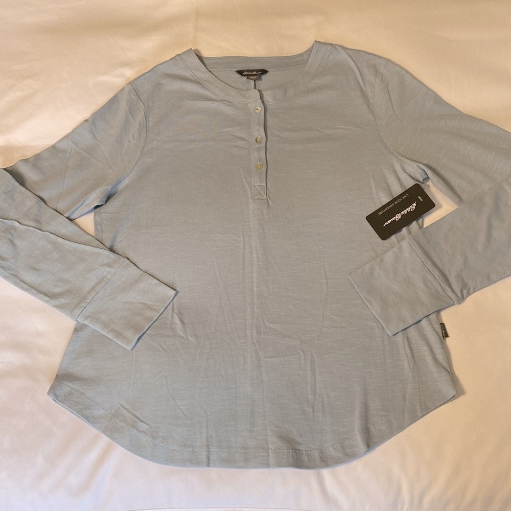 NWT Eddie Bauer Long Sleeve Henley Shirt - Picture 13 of 16